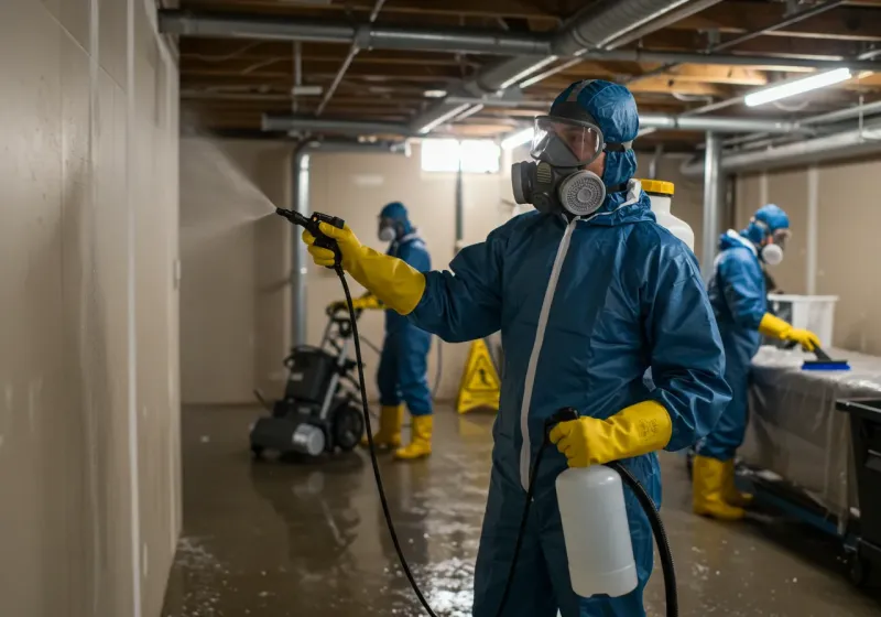 Basement Sanitization and Antimicrobial Treatment process in Chambers County, TX
