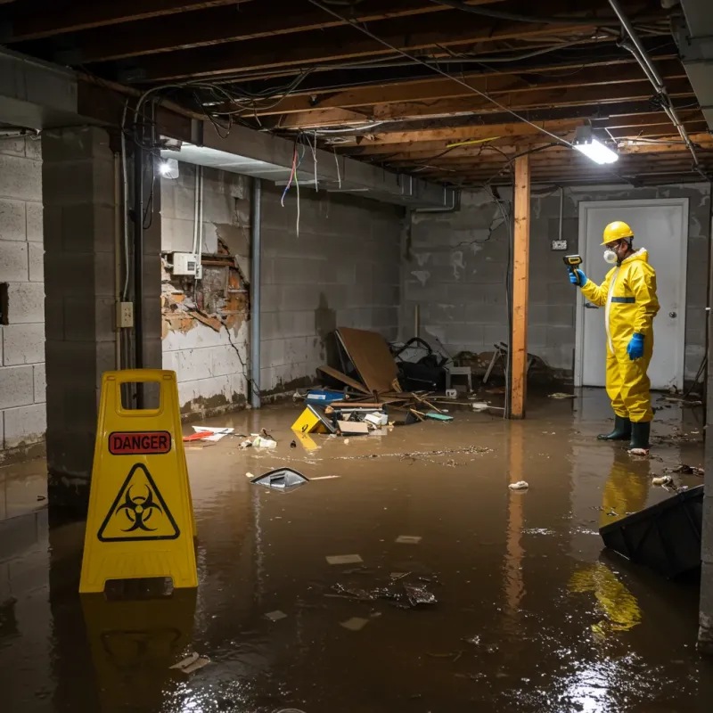 Flooded Basement Electrical Hazard in Chambers County, TX Property